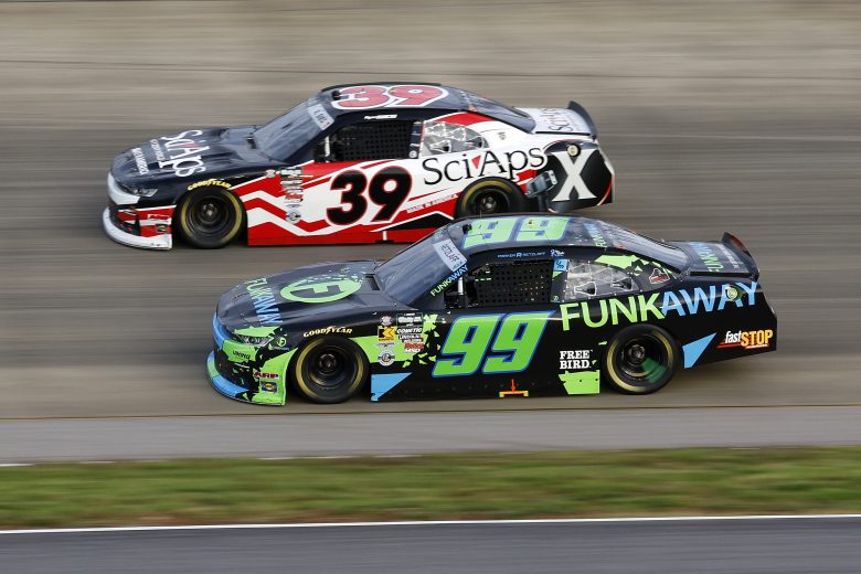 Parker Retzlaff races Ryan Sieg at Nashville.