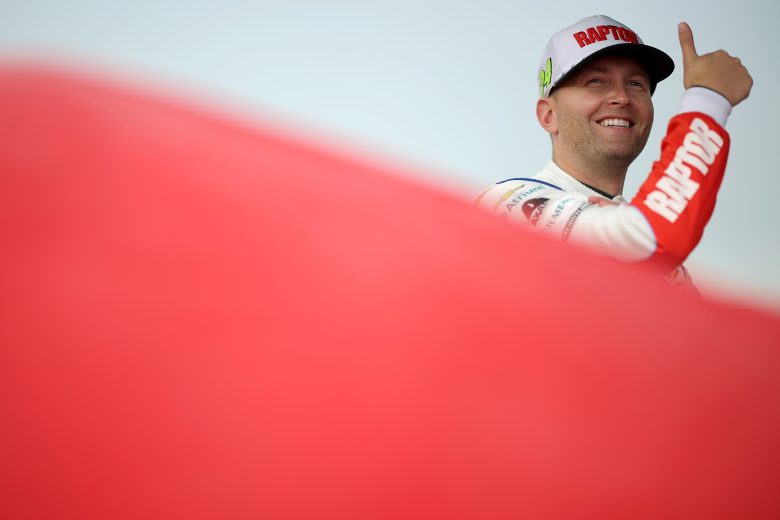 William Byron gives thumbs up.