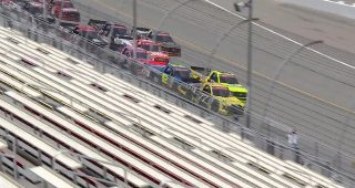 Promo Image for Watch Bell give Hocevar a push to the lead on restart