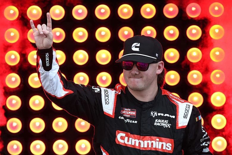 Brenden Queen waves to the crowd.