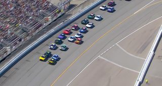 Promo Image for Reddick takes lead from Hocevar in Michigan restart