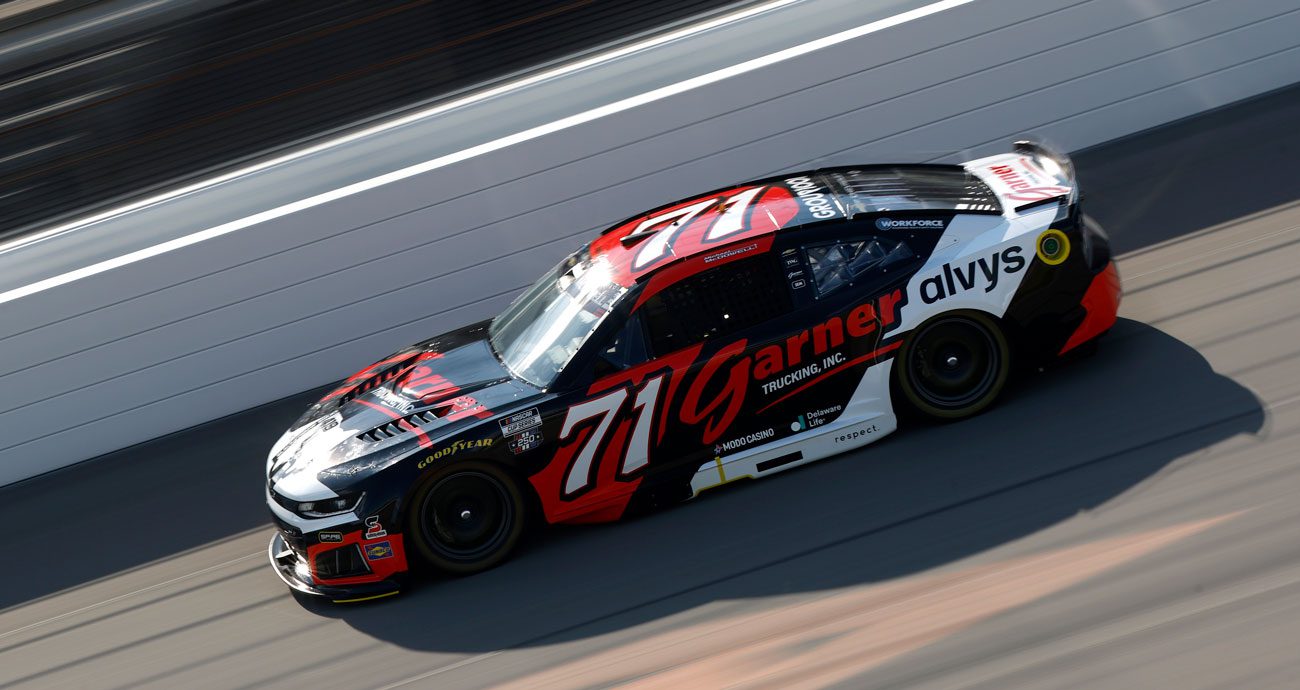 Michael McDowell drives at Michigan.