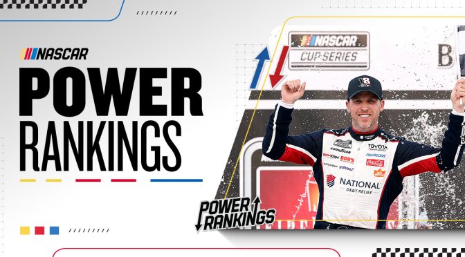 Featured Image for Power Rankings: A new No. 1 emerges in Denny Hamlin — is No. 1 seed in The Chase next?