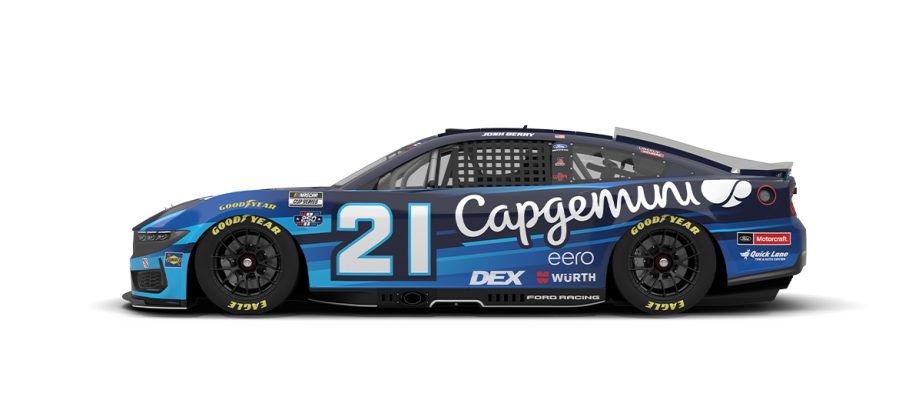 A graphic depicting the No. 21 Ford.