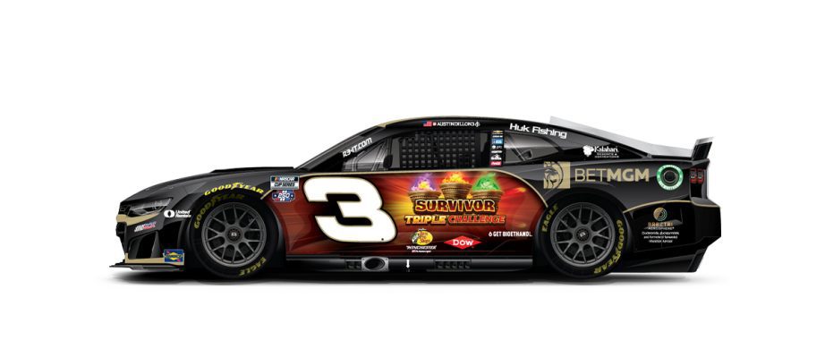 A graphic depicting the No. 3 Chevrolet.