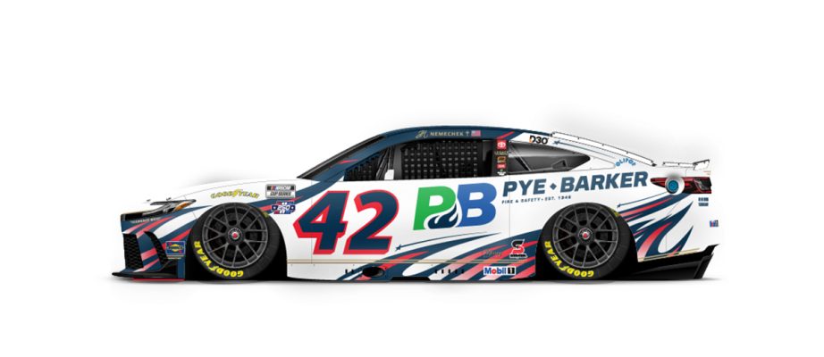 A graphic depicting the No. 42 Toyota.