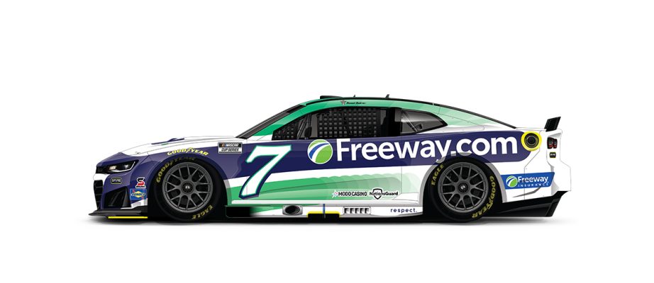 A graphic depicting the No. 7 Chevrolet.