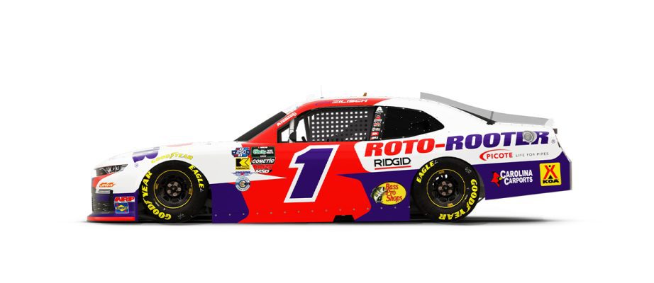 A graphic depicting the No. 1 Chevrolet.