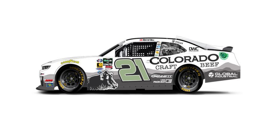 A graphic depicting the No. 21 Chevrolet.