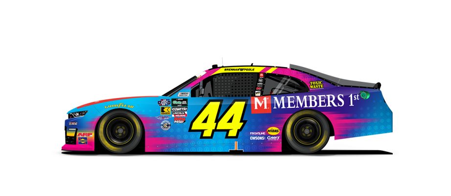 A graphic depicting the No. 44 Chevrolet.