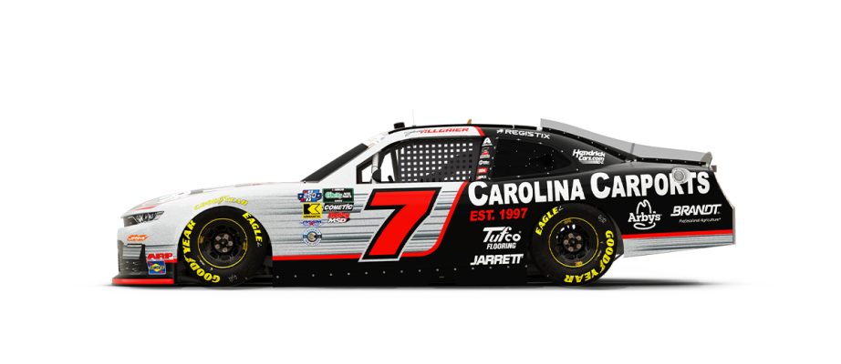 A graphic depicting the No. 7 Chevrolet.