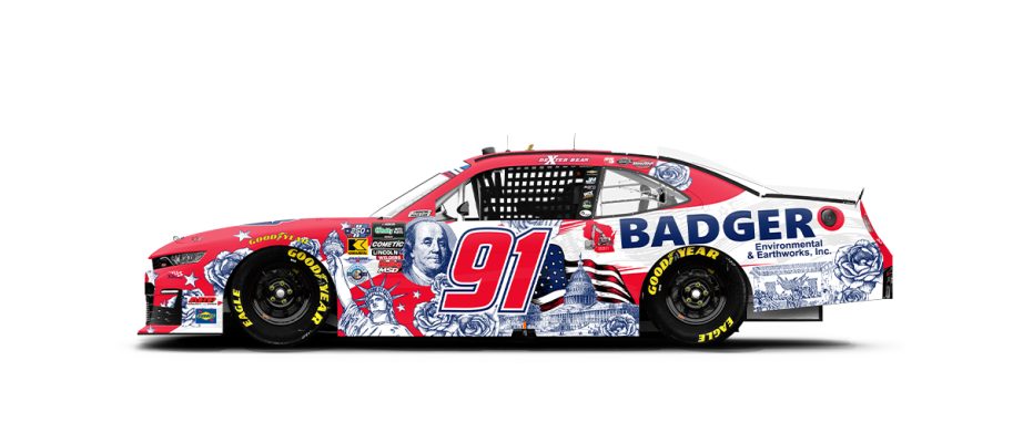 A graphic depicting the No. 91 Chevrolet.