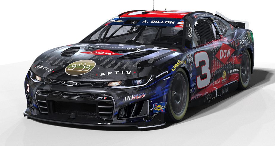 dow richard childress racing no. 3 paint scheme for austin dillon at chicagoland