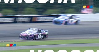Promo Image for Bowman turns Larson's last-lap flat into 2021 Pocono victory