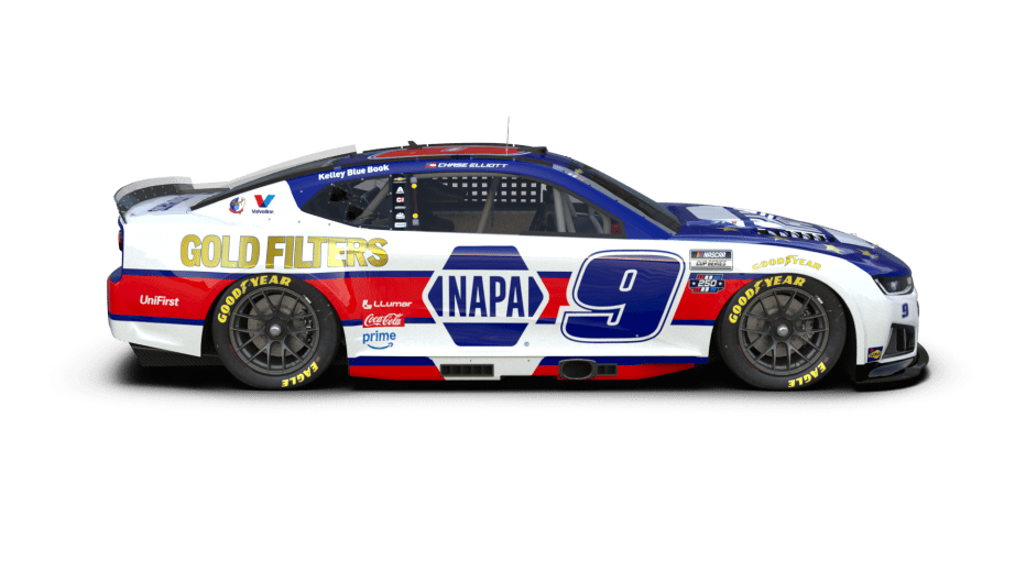 A rendition of Chase Elliott's No. 9 paint scheme for Naval Base Coronado.