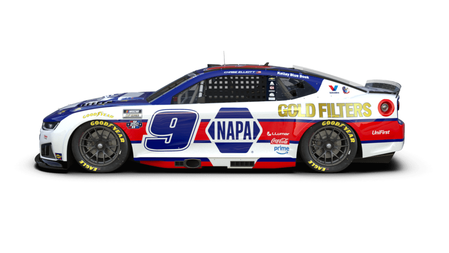 A rendition of Chase Elliott's No. 9 paint scheme for Naval Base Coronado.