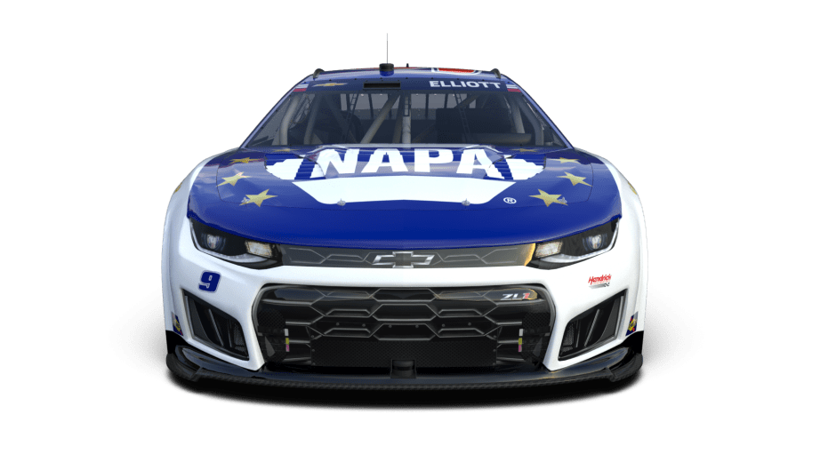 A rendition of Chase Elliott's No. 9 paint scheme for Naval Base Coronado.