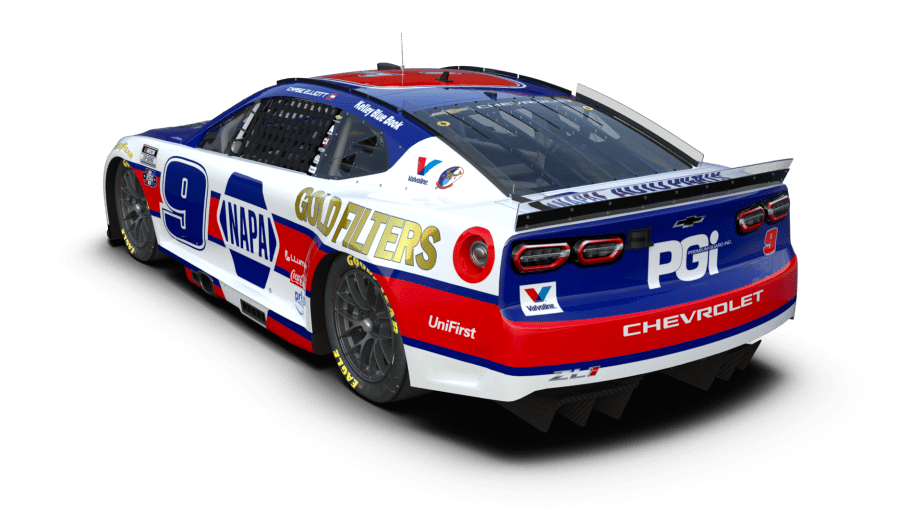 A rendition of Chase Elliott's No. 9 paint scheme for Naval Base Coronado.
