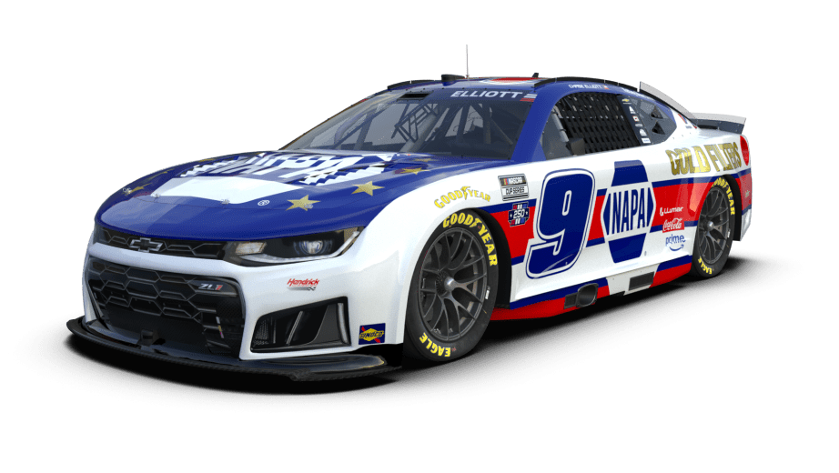A rendition of Chase Elliott's No. 9 paint scheme for Naval Base Coronado.