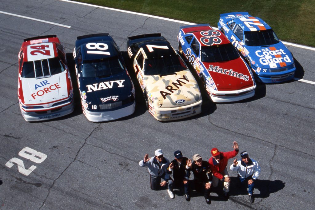 Operation Desert Support for the 1991 Daytona 500 paint schemes. 