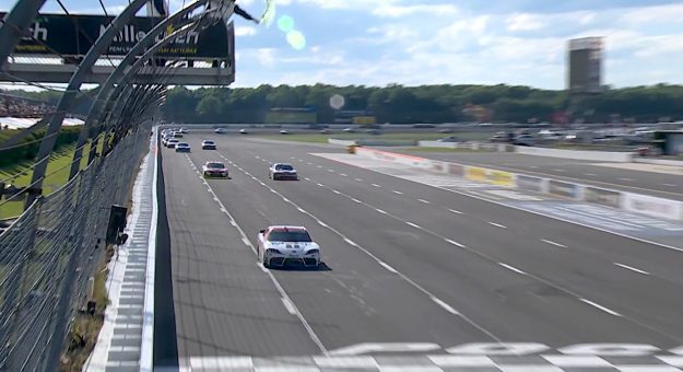 Crews zooms ahead with Stage 2 win at Pocono