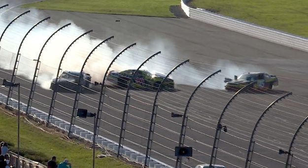 Late Pocono crash collects Burton, Scott and Bean