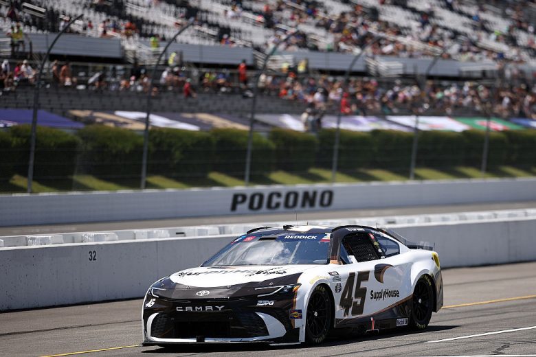Tyler Reddick drives at Pocono.