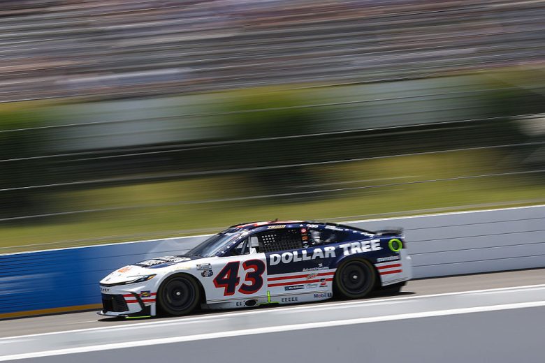 Erik Jones drives at Pocono.