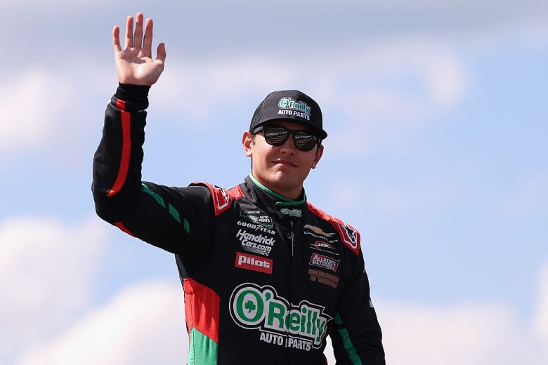 Sammy Smith waves to fans.