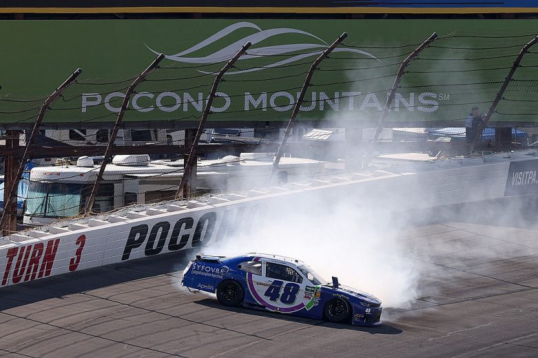 Patrick Staropoli spins at Pocono.
