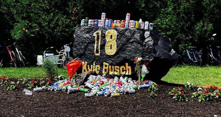 A tribute for Kyle Busch at Pocono Raceway.