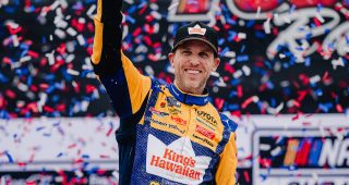 Promo Image for Three in a row! Hamlin wins at Pocono, passes Busch