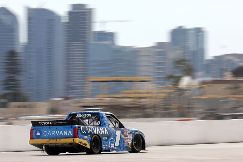 Jimmie Johnson drives at Naval Base Coronado.
