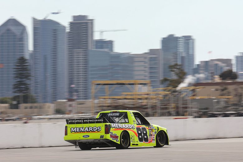 Ty Majeski drives at Naval Base Coronado.