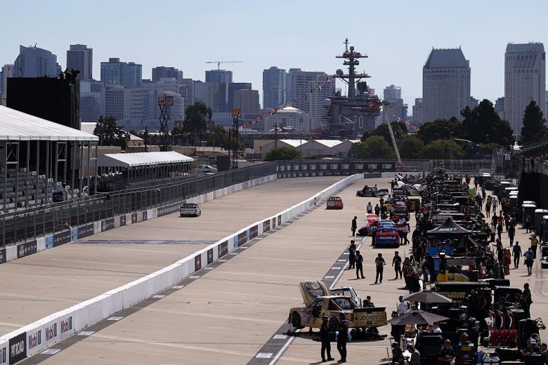 A general view of pit road at Naval Base Coronado.