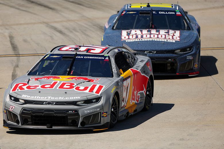 Shane van Gisbergen and Ty Dillon drive at Naval Base Coronado.