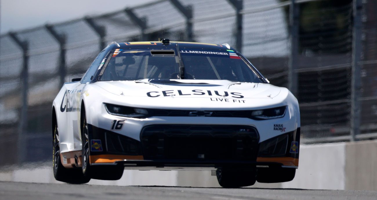 AJ Allmendinger gets air at Naval Base Coronado where he competes in the NASCAR Cup Serise for Kaulig Racing.