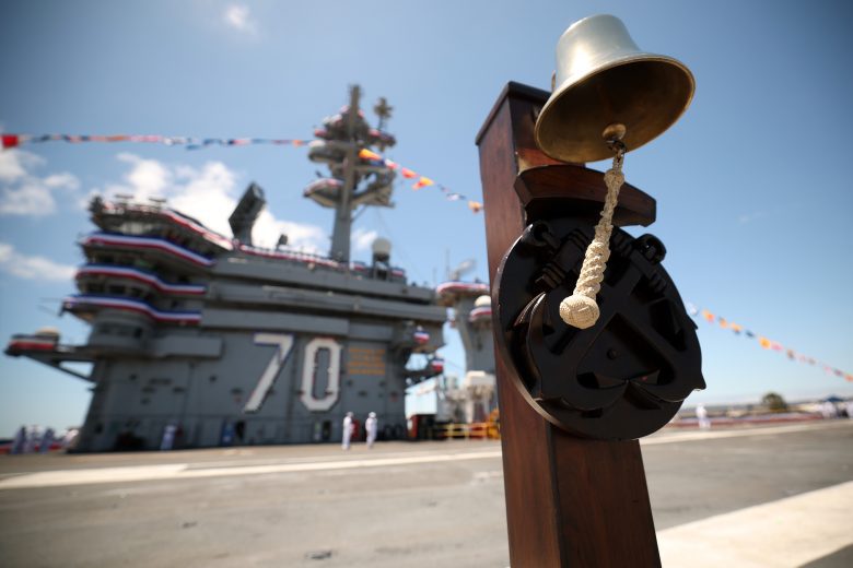 View of the air crafter carrier and bell.