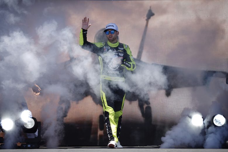 William Byron walks the stage.
