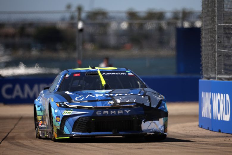 Jimmie Johnson drives.