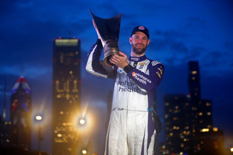 Shane van Gisbergen poses for a photo.