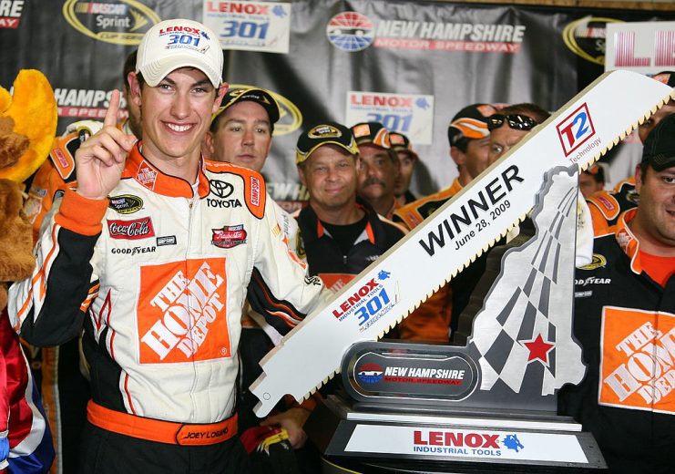 Joey Logano poses for a photo.
