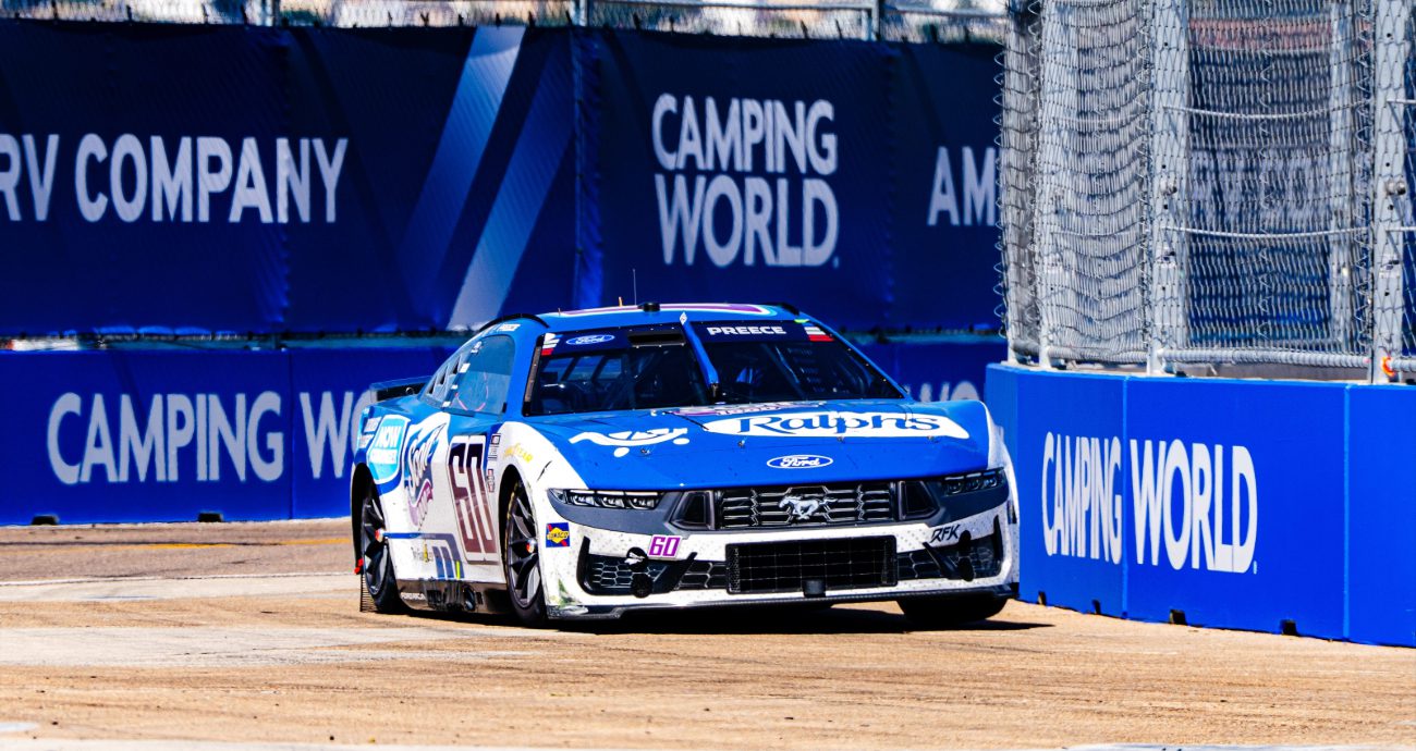 Ryan Preece drives at Naval Base Coronado.