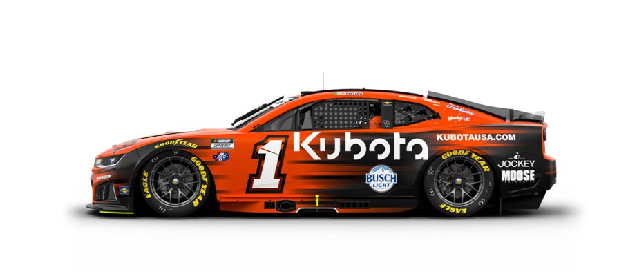 A graphic depicting the No. 1 Chevrolet.