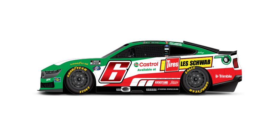 A graphic depicting the No. 6 Ford.