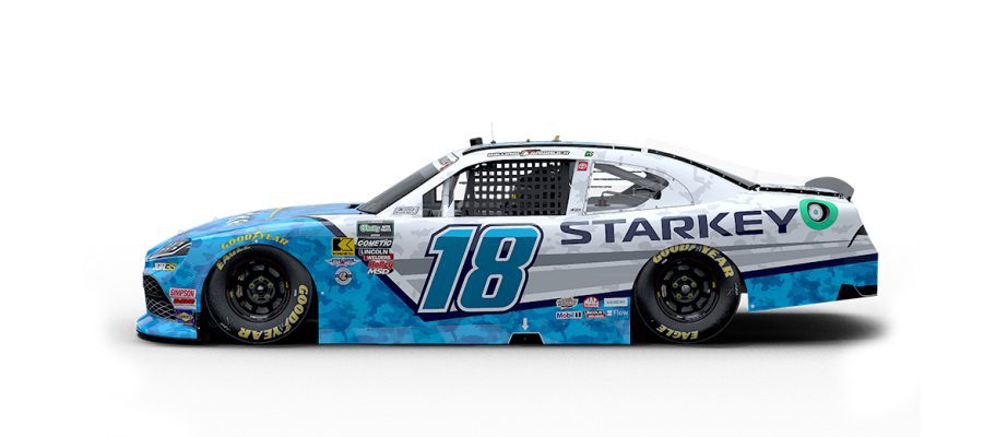 A graphic depicting the No. 18 Toyota.