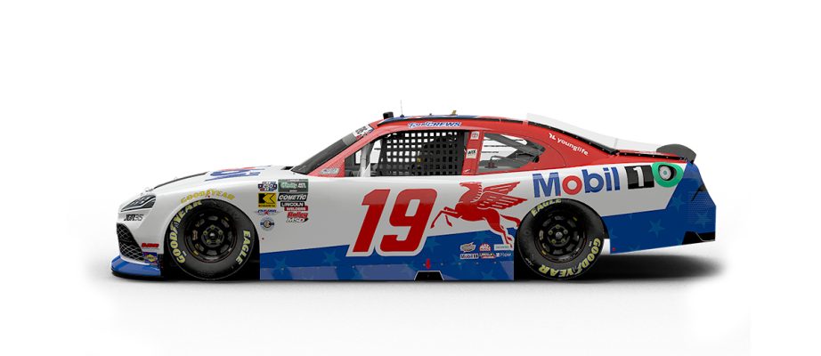 A graphic depicting the No. 19 Toyota.
