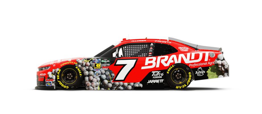 A graphic depicting the No. 7 Chevrolet.