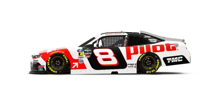 A graphic depicting the No. 8 Chevrolet.