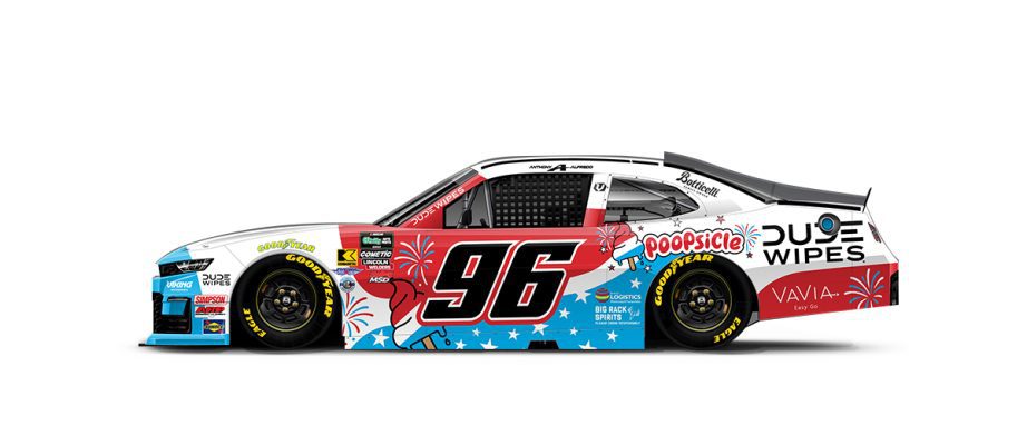 A graphic depicting the No. 96 Chevrolet.